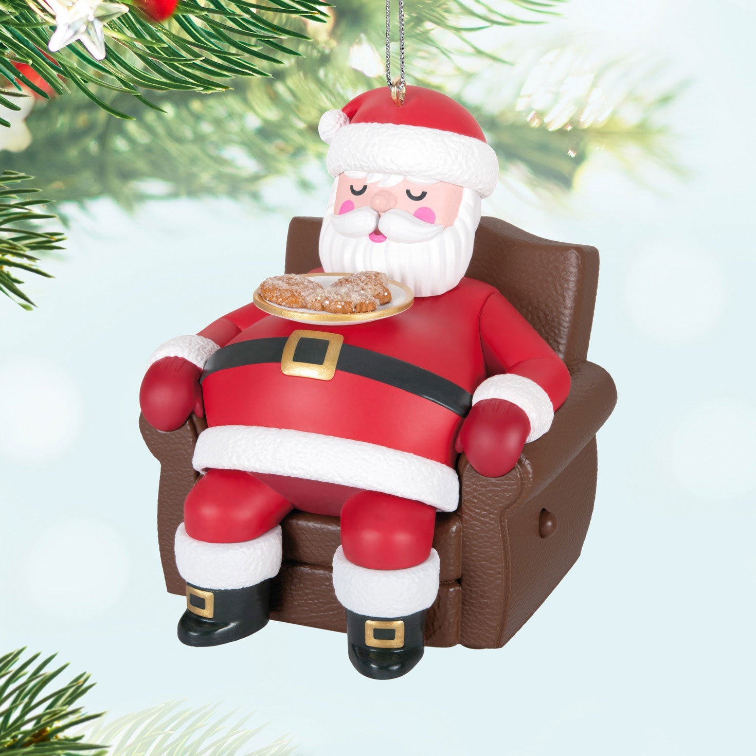 Snoring Santa 2024 Keepsake Ornament and Motion