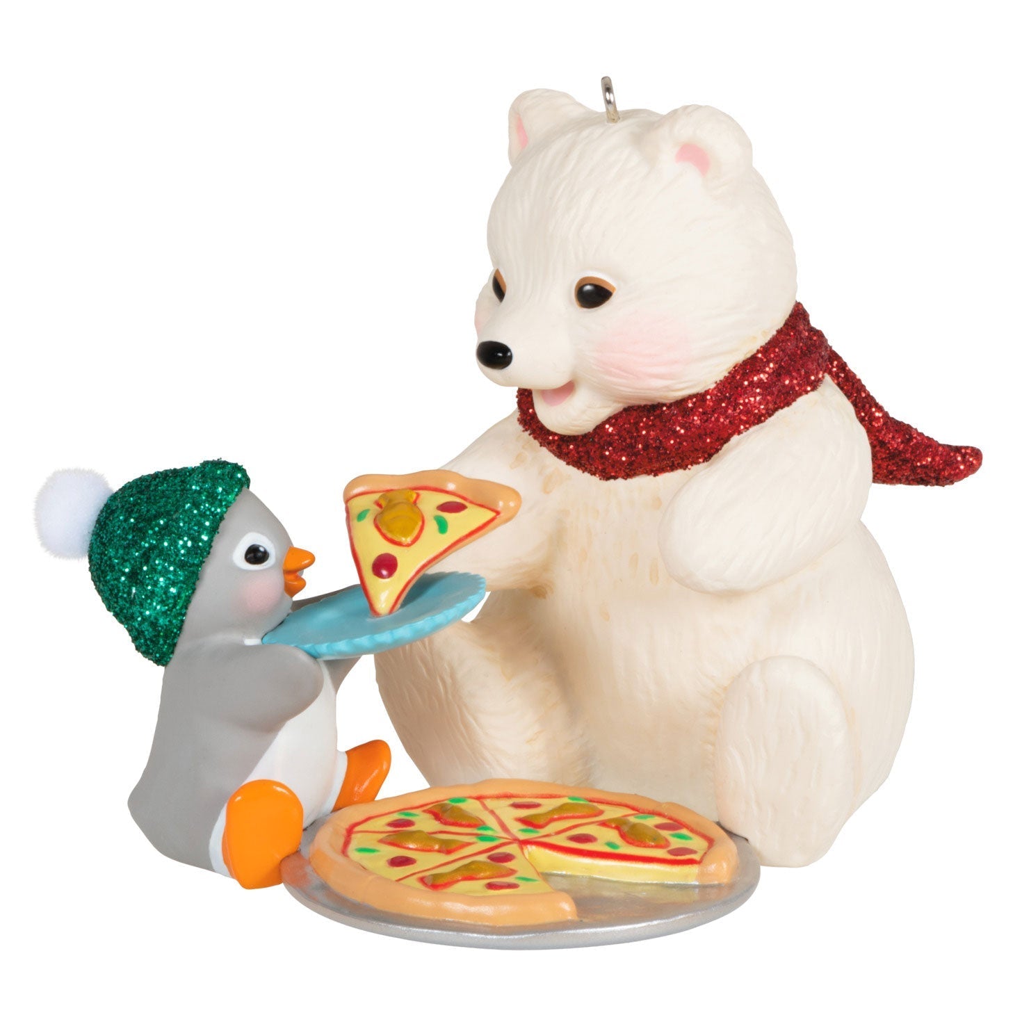 Snowball and Tuxedo Sharing a Slice, 2023 Keepsake Ornament