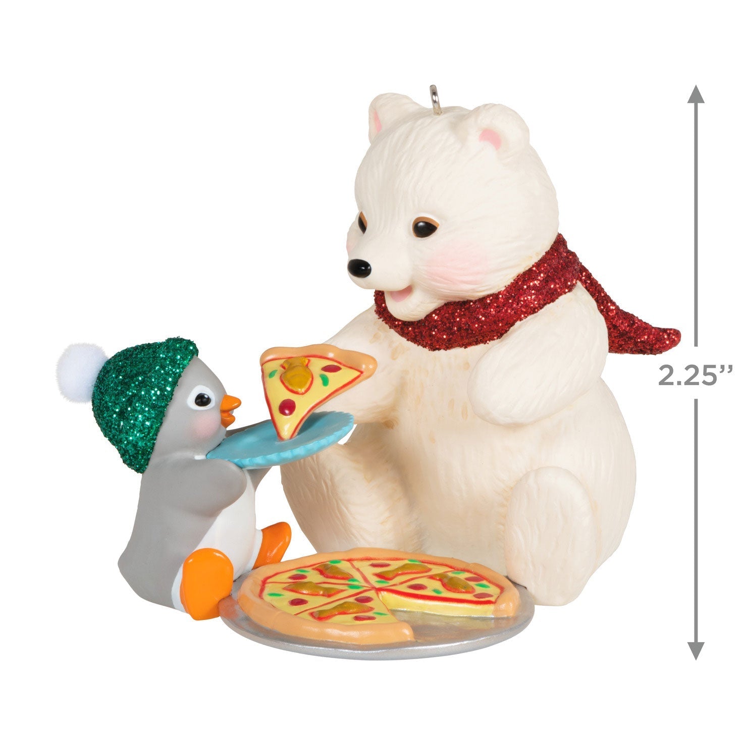 Snowball and Tuxedo Sharing a Slice, 2023 Keepsake Ornament