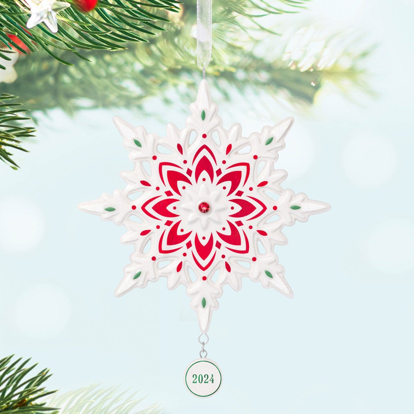 Snowflake 2024 Porcelain Keepsake Ornament