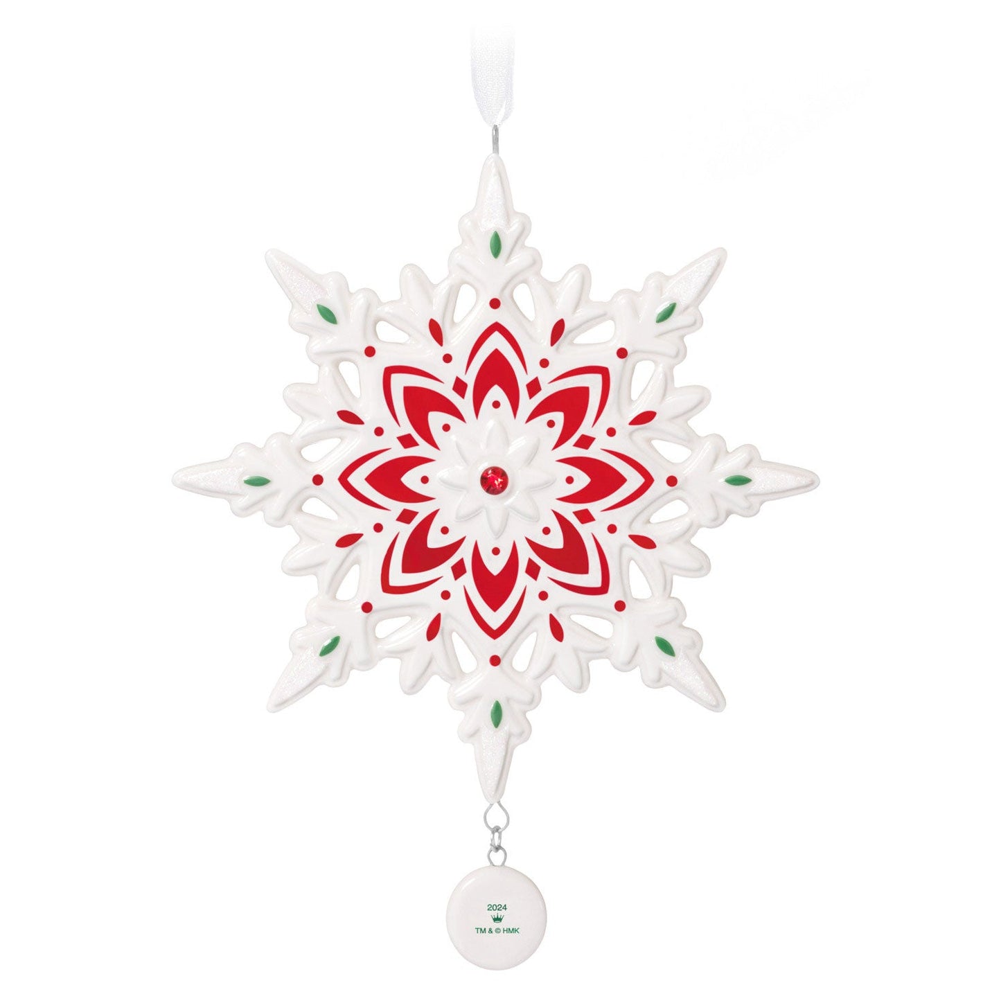 Snowflake 2024 Porcelain Keepsake Ornament