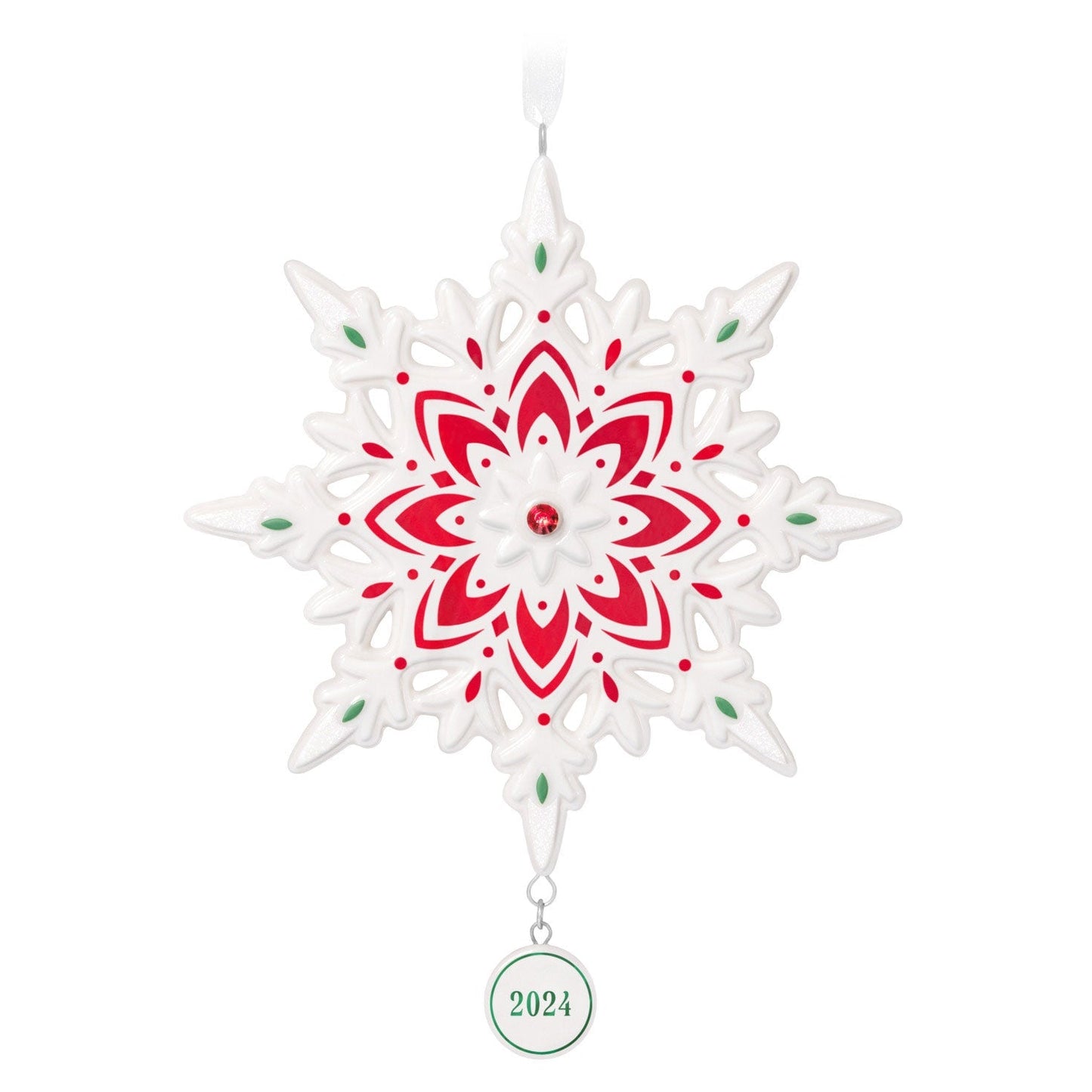 Snowflake 2024 Porcelain Keepsake Ornament