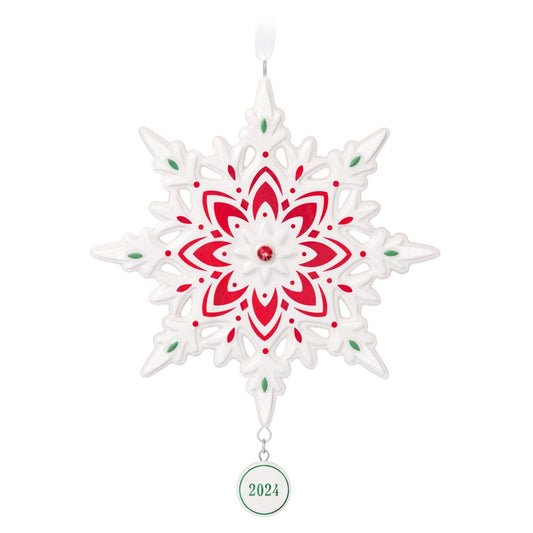 Snowflake 2024 Porcelain Keepsake Ornament