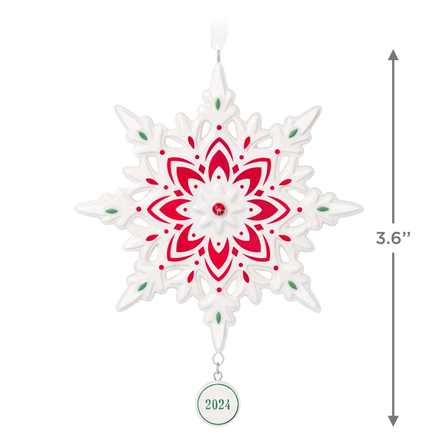 Snowflake 2024 Porcelain Keepsake Ornament