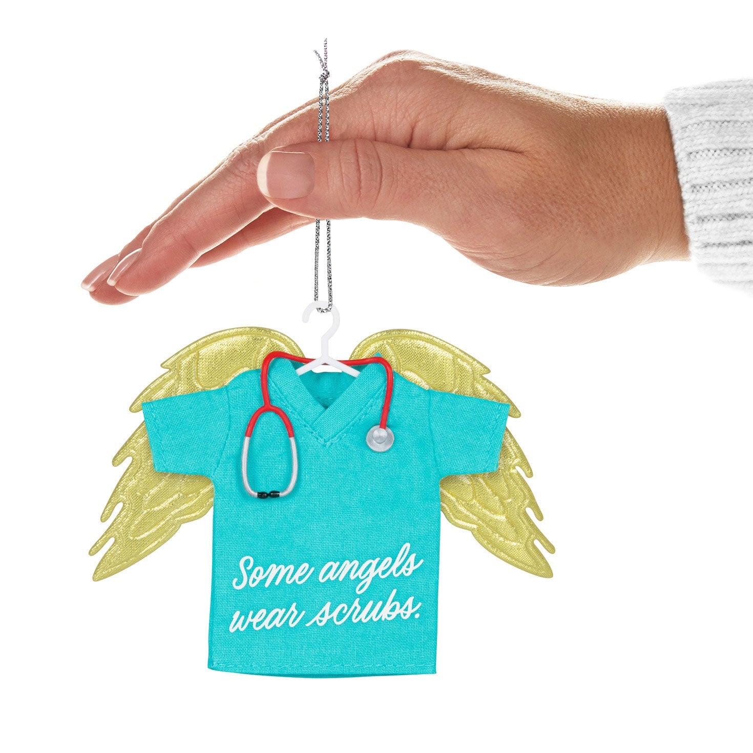 Some Angels Wear Scrubs 2024 Keepsake Ornament