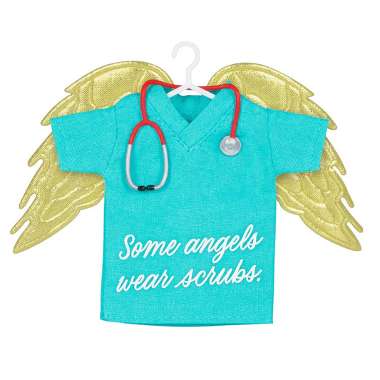 Some Angels Wear Scrubs 2024 Keepsake Ornament