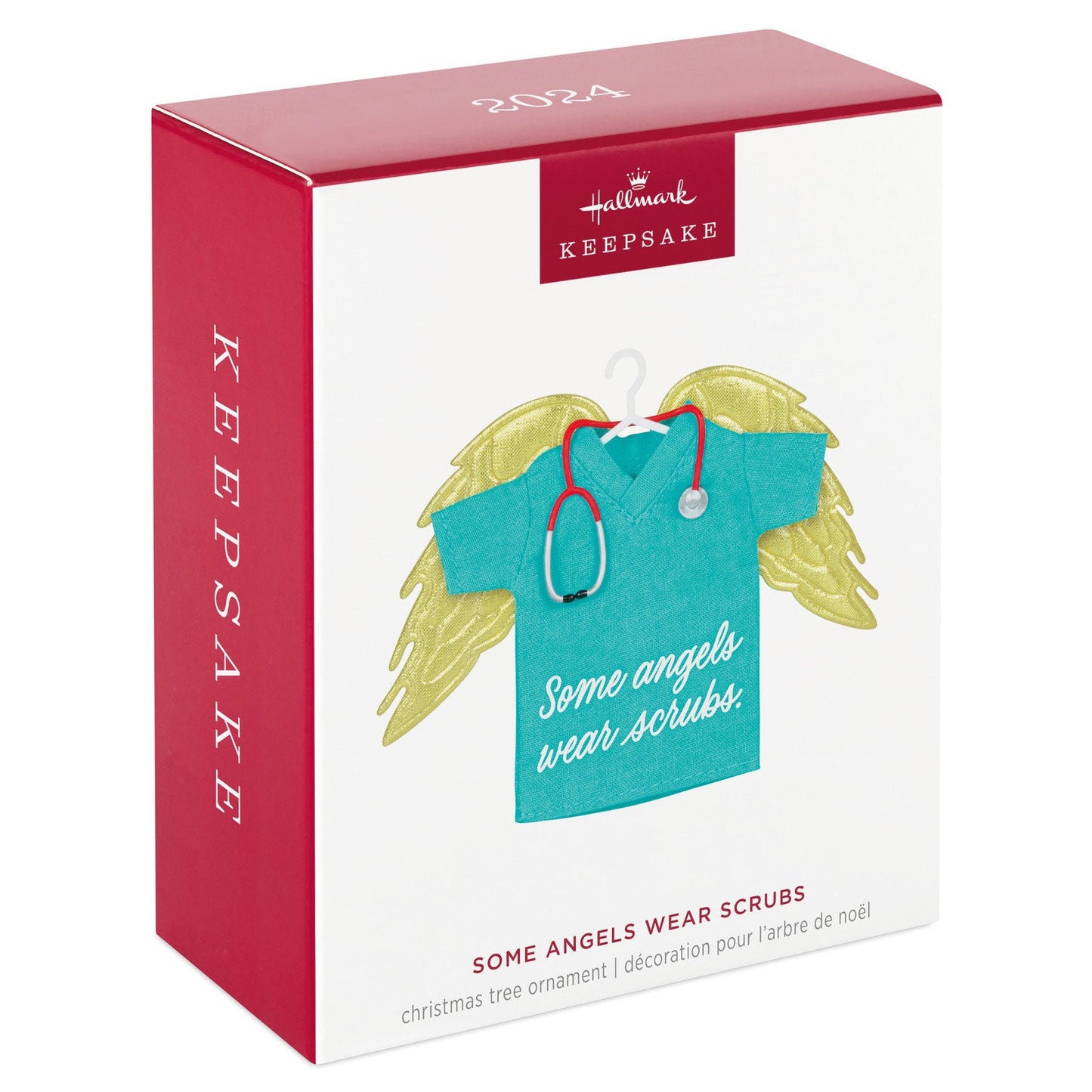 Some Angels Wear Scrubs 2024 Keepsake Ornament