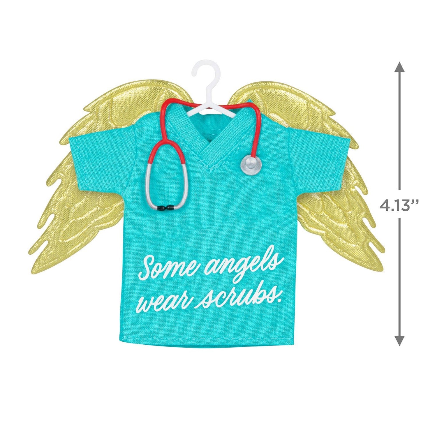 Some Angels Wear Scrubs 2024 Keepsake Ornament