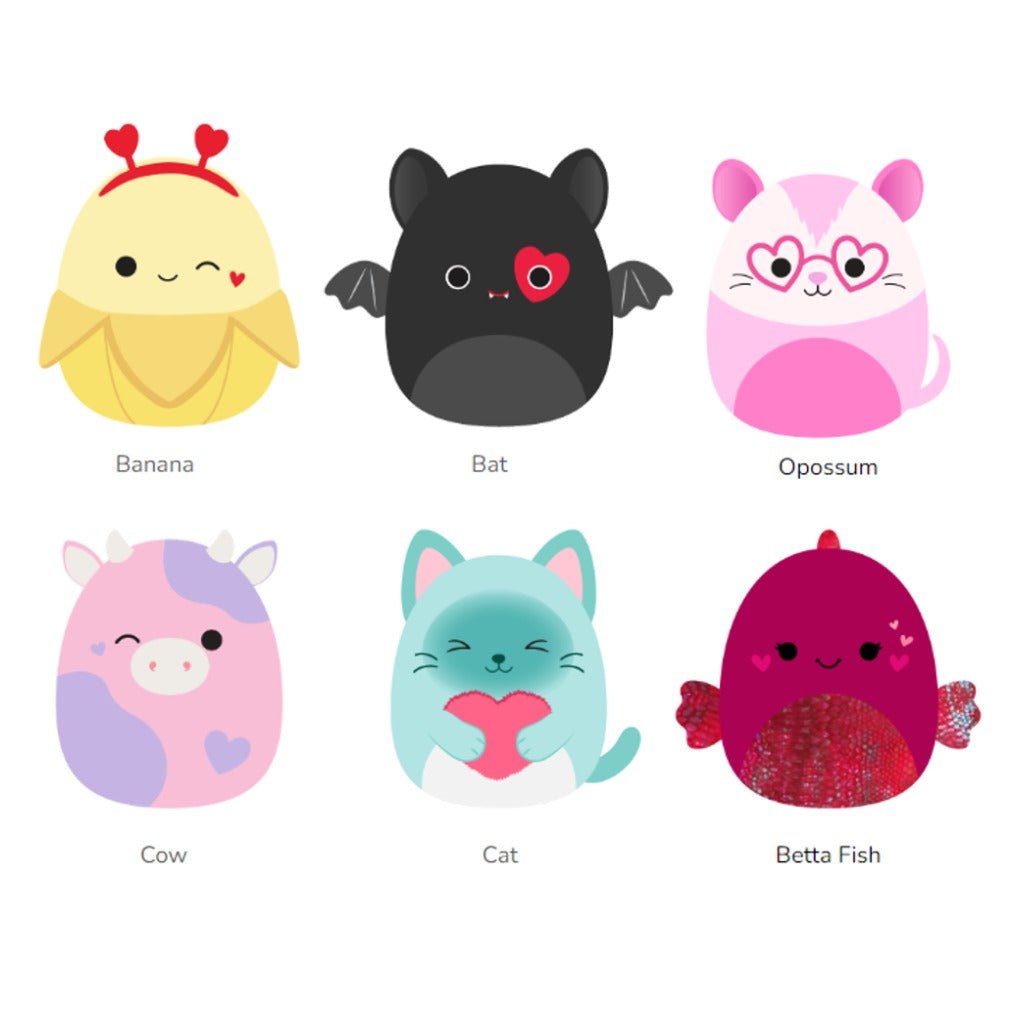 Squishmallows 3.5" Clip - On Valentines Plush