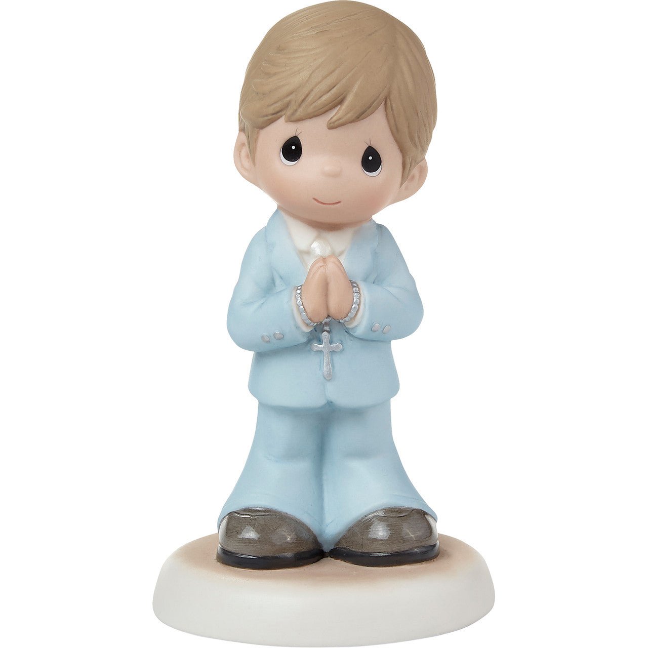 Standing Communion Boy Figurine - Brunette Hair, Medium Skin