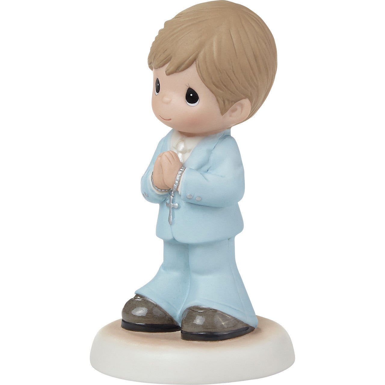 Standing Communion Boy Figurine - Brunette Hair, Medium Skin