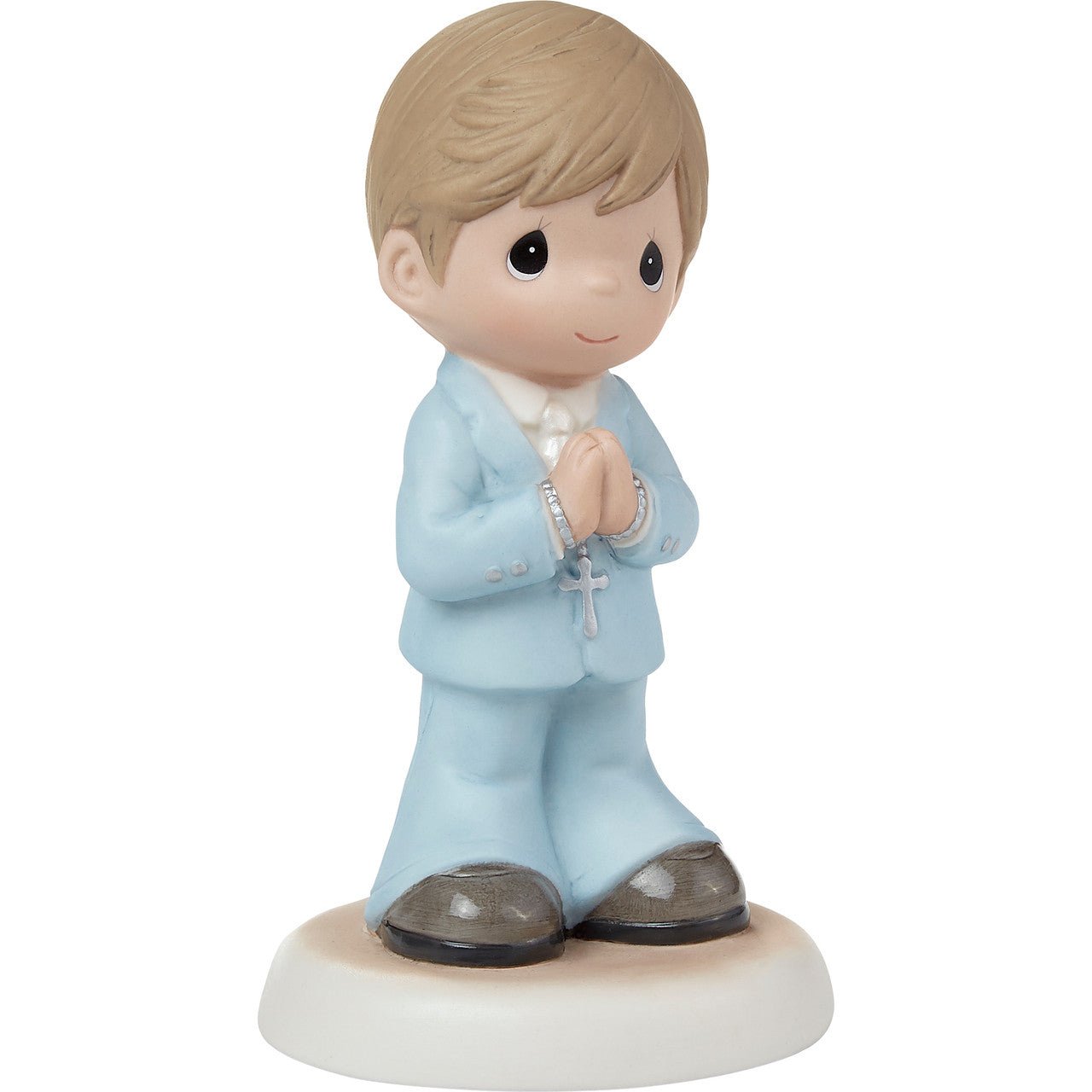 Standing Communion Boy Figurine - Brunette Hair, Medium Skin