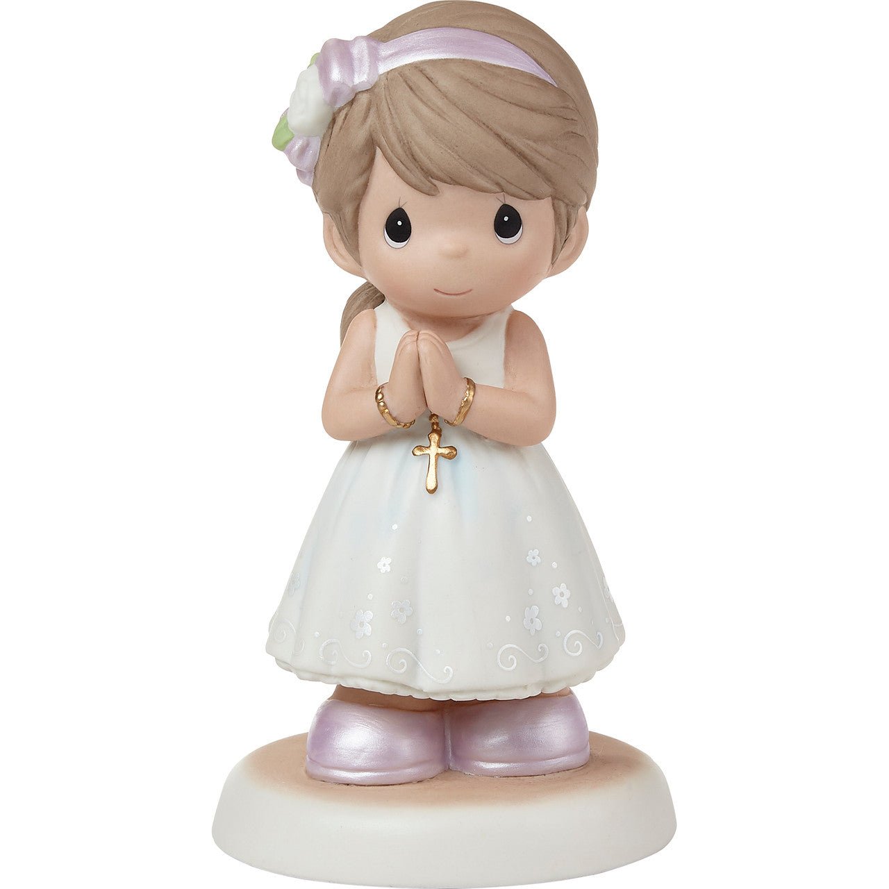 Standing Communion Girl Standing - Brunette Hair, Medium Skin