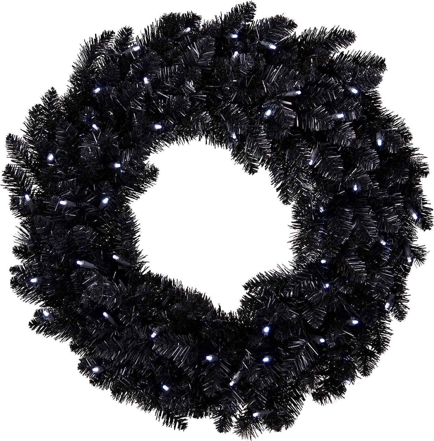 Star Galaxy Black Wreath with Lights, 2019 Hallmark Keepsake Decoration