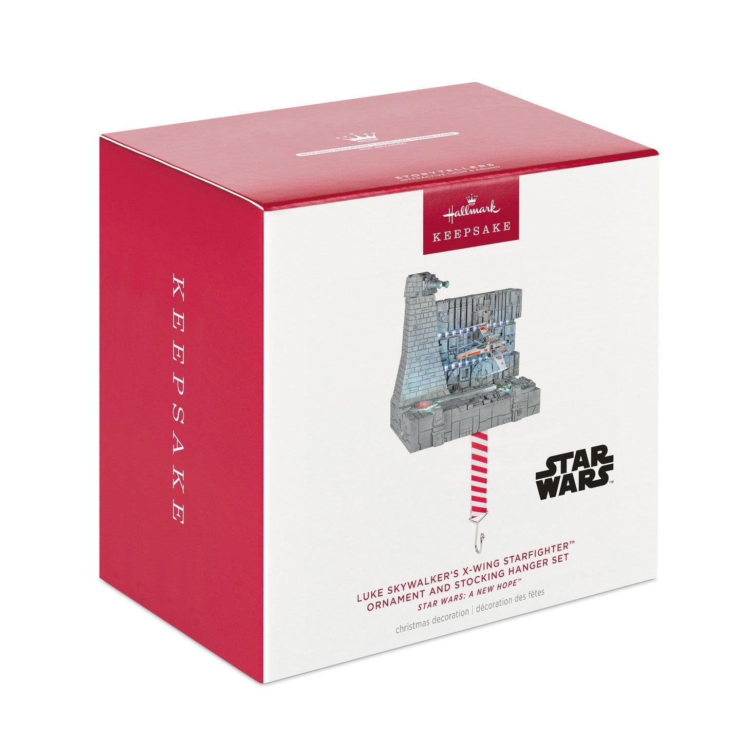 Star Wars: A New Hope Luke Skywalker's X - Wing Starfighter 2024 Keepsake Ornament and Stocking Hanger Set