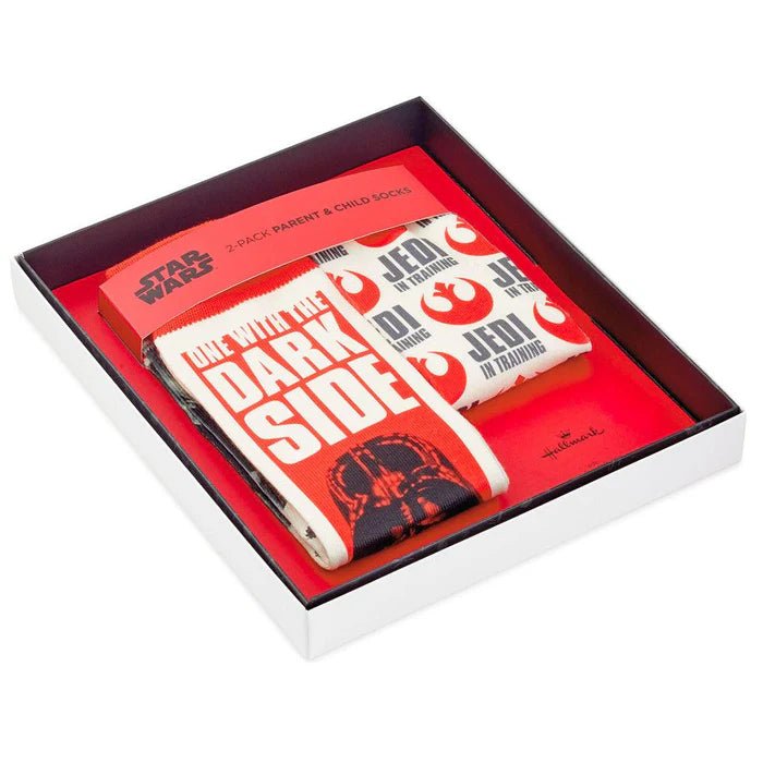 Star Wars™ Darth Vader™ and Jedi in Training Adult and Child Novelty Crew Socks, Set of 2
