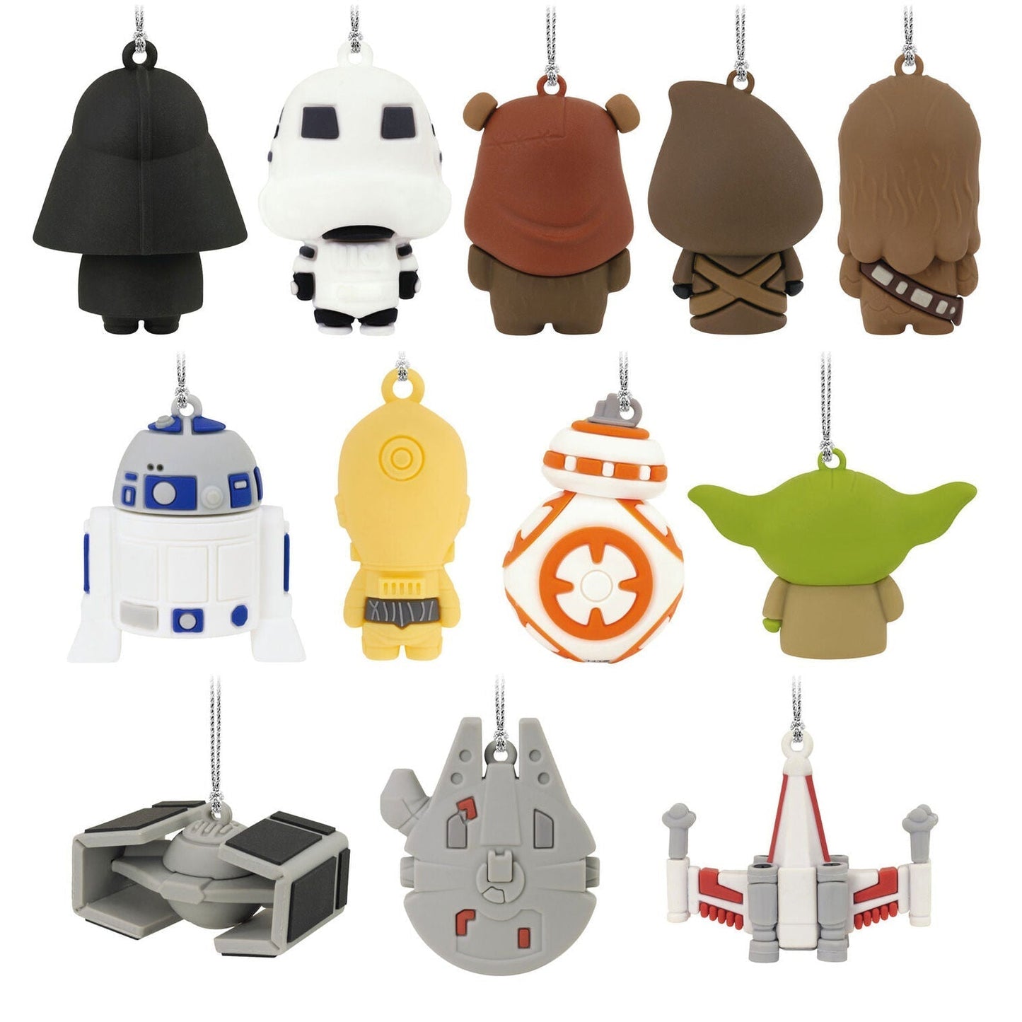 Star Wars Hallmark Countdown Calendar Paper Tree Set With 12 Mini Ornaments