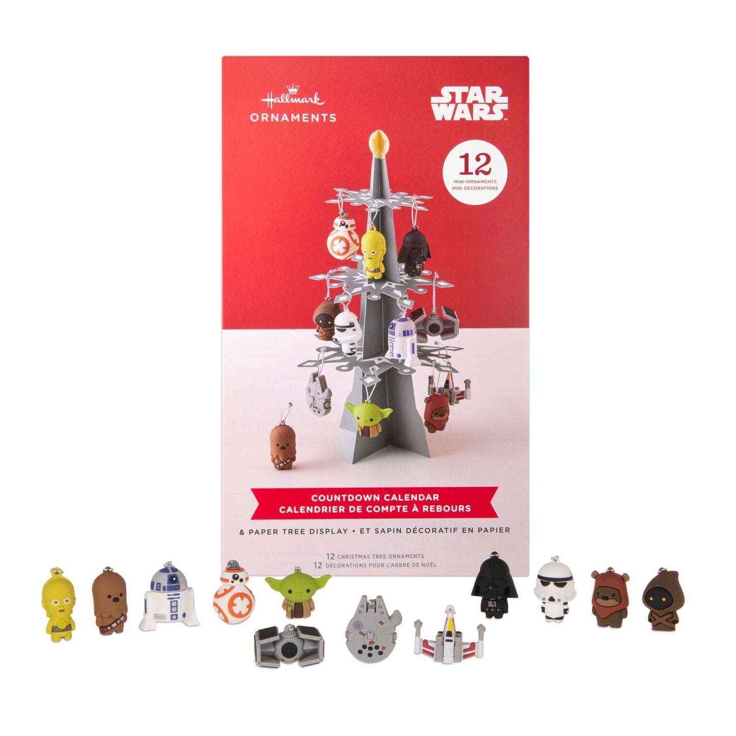 Star Wars™ Hallmark Countdown Calendar Paper Tree Set With 12 Mini Ornaments