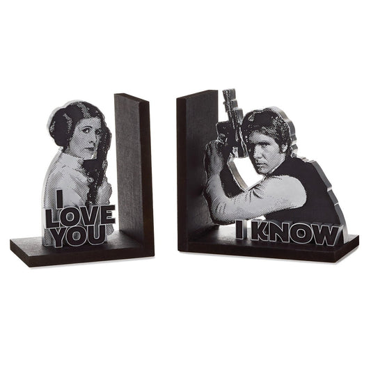 Star Wars Han Solo and Princess Leia Bookends, Set of 2