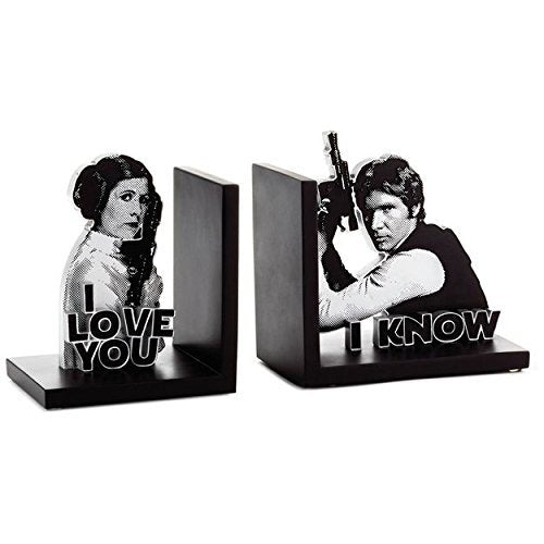 Star Wars Han Solo and Princess Leia Bookends, Set of 2