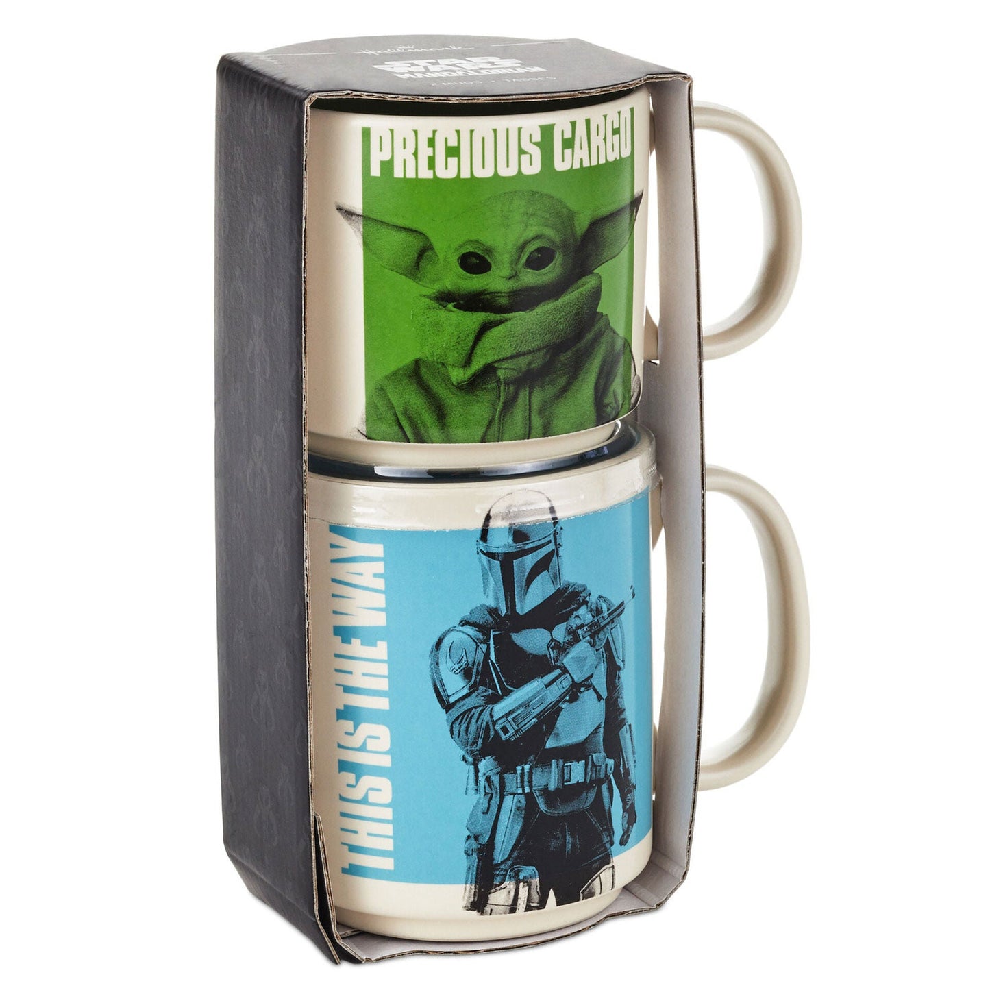 Star Wars: The Mandalorian™ and Grogu™ Adult and Child Stacking Mugs, Set of 2