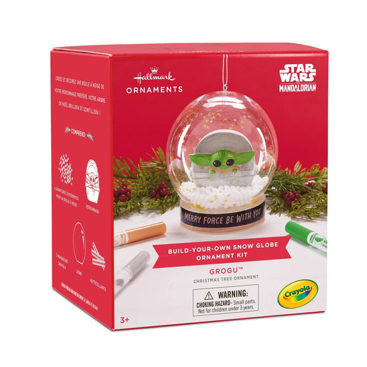 Star Wars: The Mandalorian Grogu Build-Your-Own Crayola Snow Globe Hallmark Ornament Kit