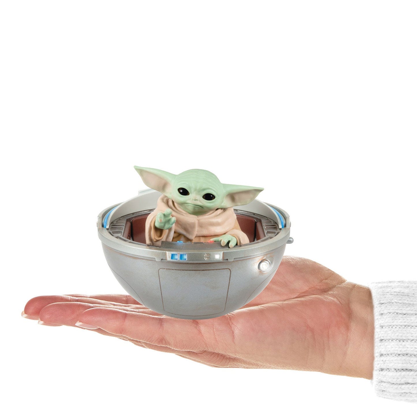 Star Wars: The Mandalorian Grogu in Hovering Pram 2024 Keepsake Ornament, Sound and Motion