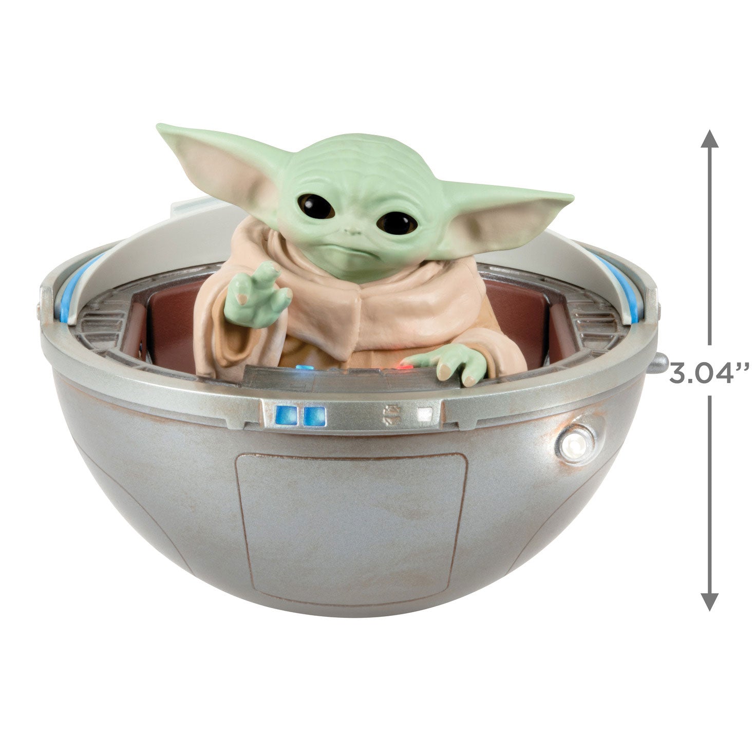 Star Wars: The Mandalorian Grogu in Hovering Pram 2024 Keepsake Ornament, Sound and Motion