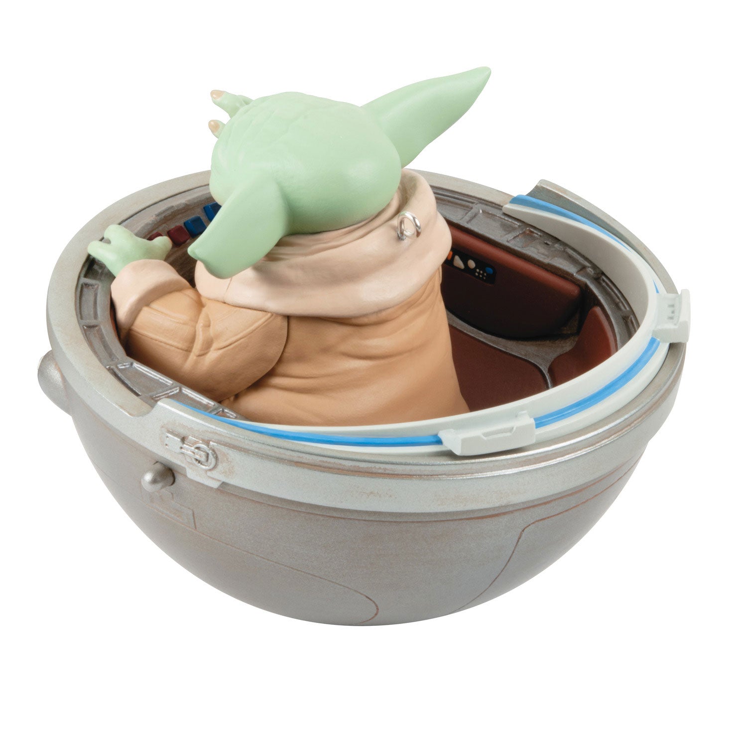 Star Wars: The Mandalorian Grogu in Hovering Pram 2024 Keepsake Ornament, Sound and Motion