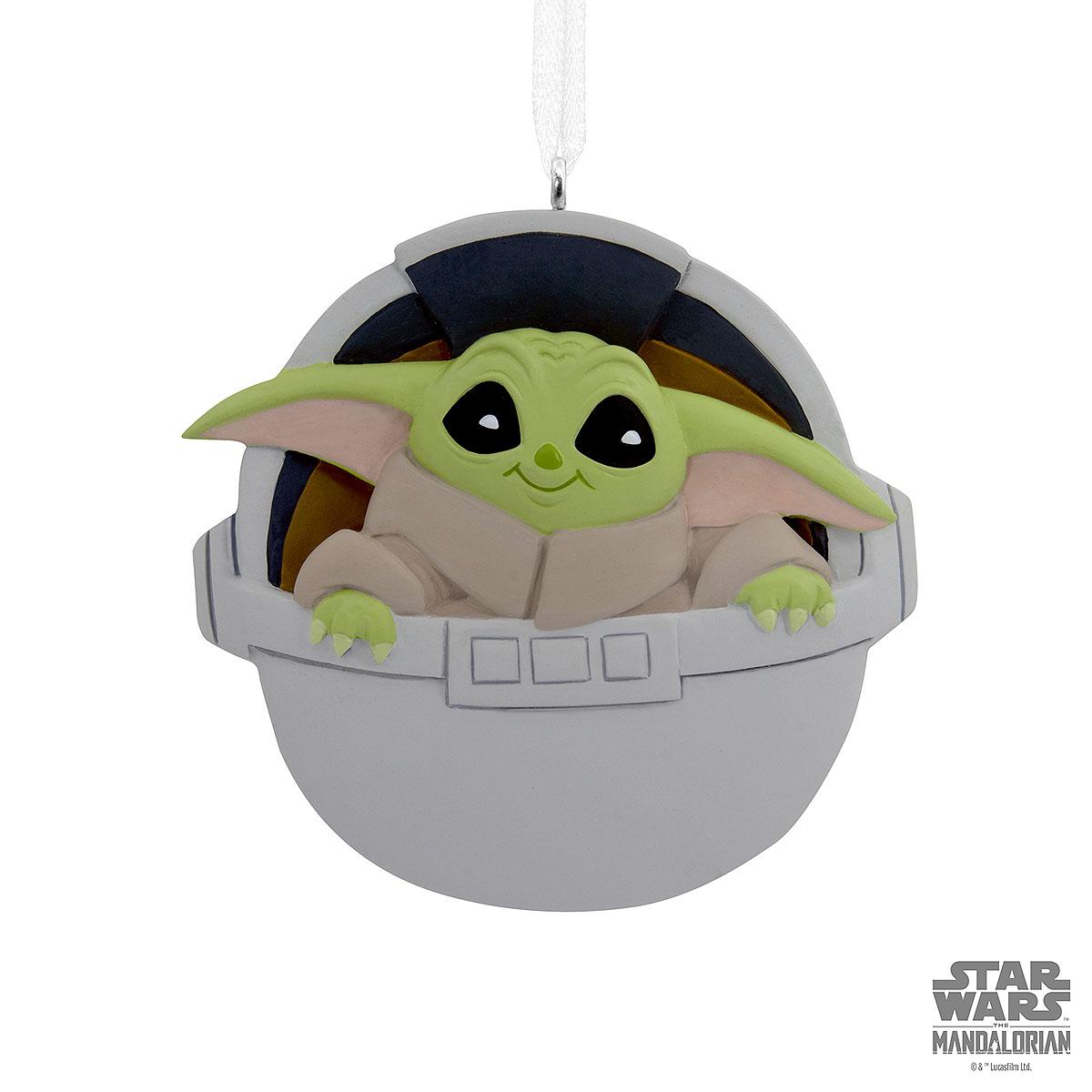 Star Wars: The Mandalorian Grogu in Hovering Pram Personalized Hallmark Ornament