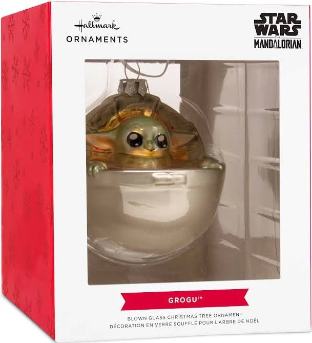 Star Wars: The Mandalorian™ Grogu in Pram Glass Hallmark Ornament