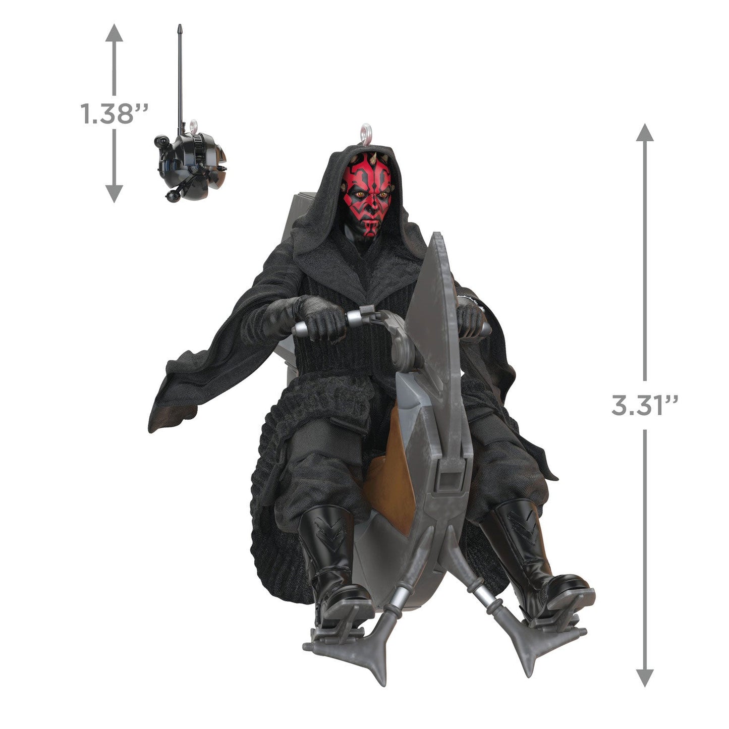 Star Wars: The Phantom Menace 25th Anniversary Darth Maul and Sith Probe Droid 2024 Keepsake Ornaments, Set of 2