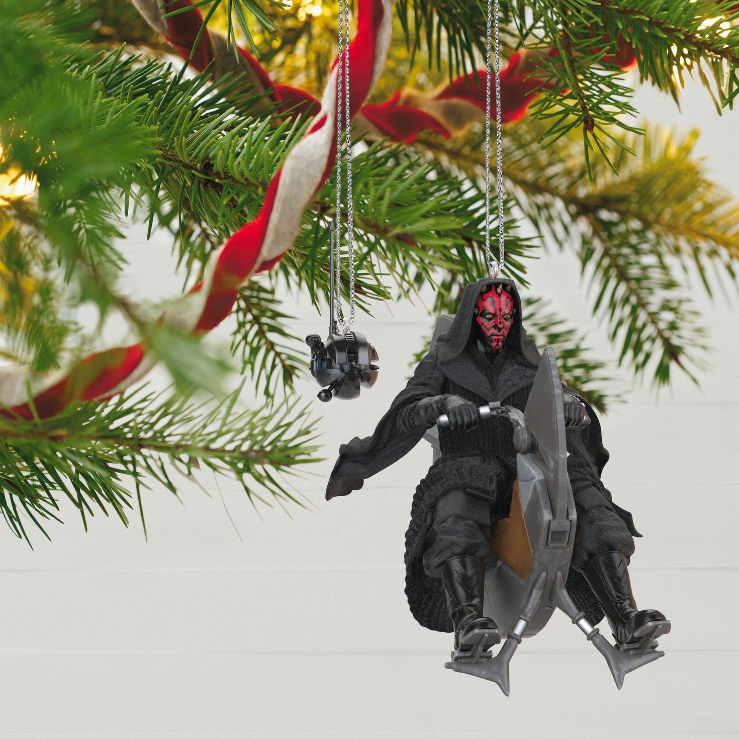 Star Wars: The Phantom Menace 25th Anniversary Darth Maul and Sith Probe Droid 2024 Keepsake Ornaments, Set of 2