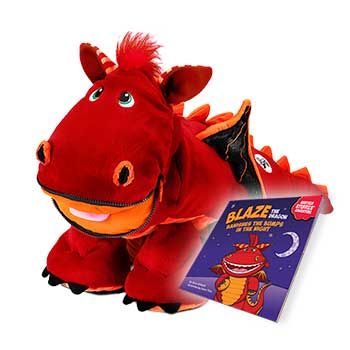 Stuffies Blaze the Dragon Zip Pockets Stuffed Toy