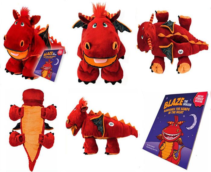 Stuffies Blaze the Dragon Zip Pockets Stuffed Toy