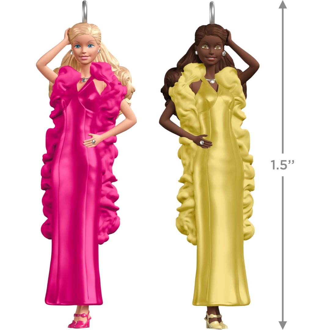 Superstar Barbie and Superstar Christie 2025 Keepsake Miniature Ornaments