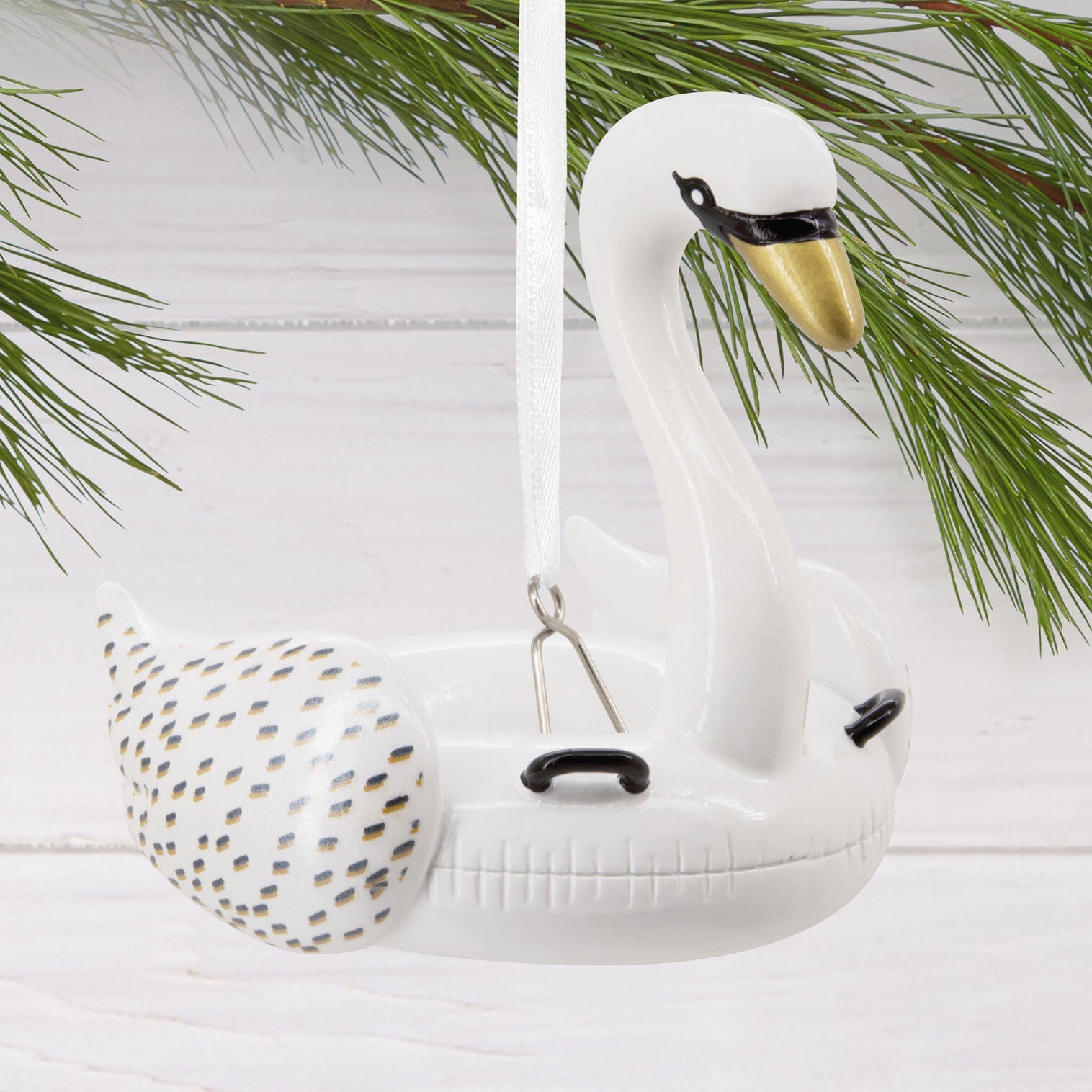 Swan Pool Float Hallmark Ornament