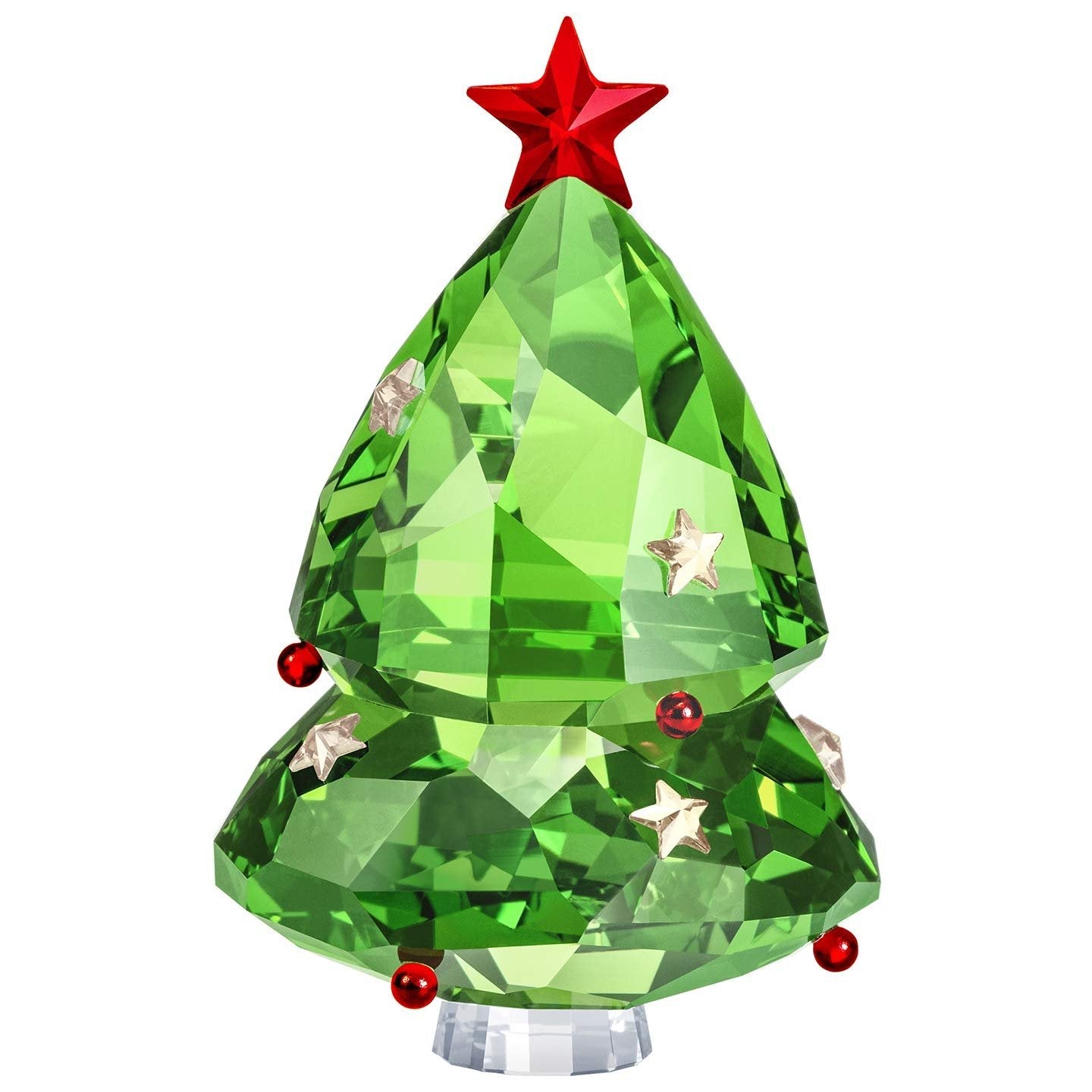 Swarovski Authentic Merry and Festive Joyful Figurines Green Christmas Tree