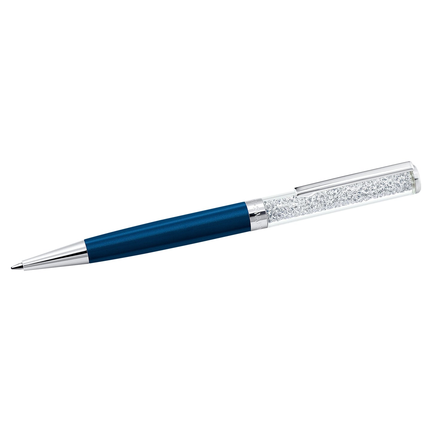 Swarovski Crystalline Ballpoint Pen Blue, Blue Lacquered, Chrome Plated