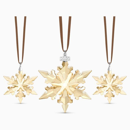 SWAROVSKI Festive Ornament Set 2020 Gold-Tone 5591360