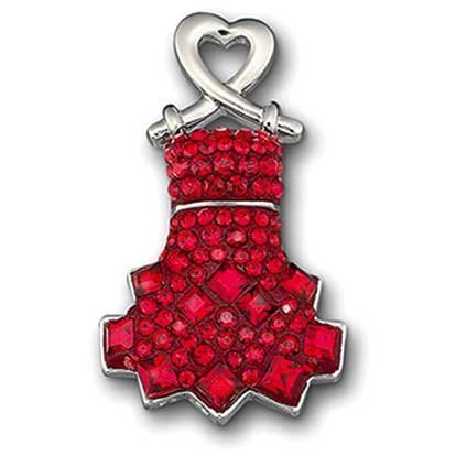 Swarovski Heart Truth Tack Pin