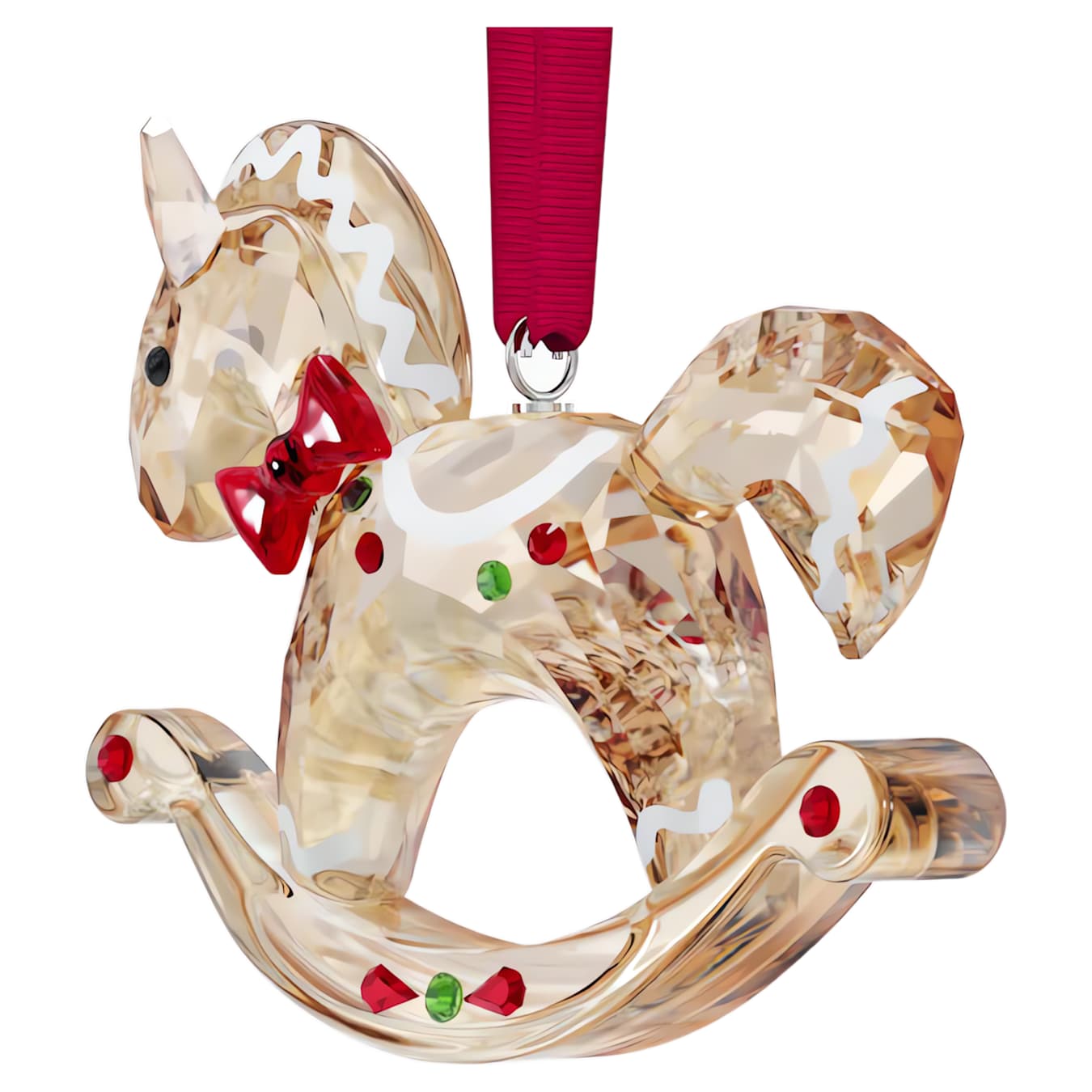 Swarovski Holiday Cheers Crystal Gingerbread Rocking Horse Ornament