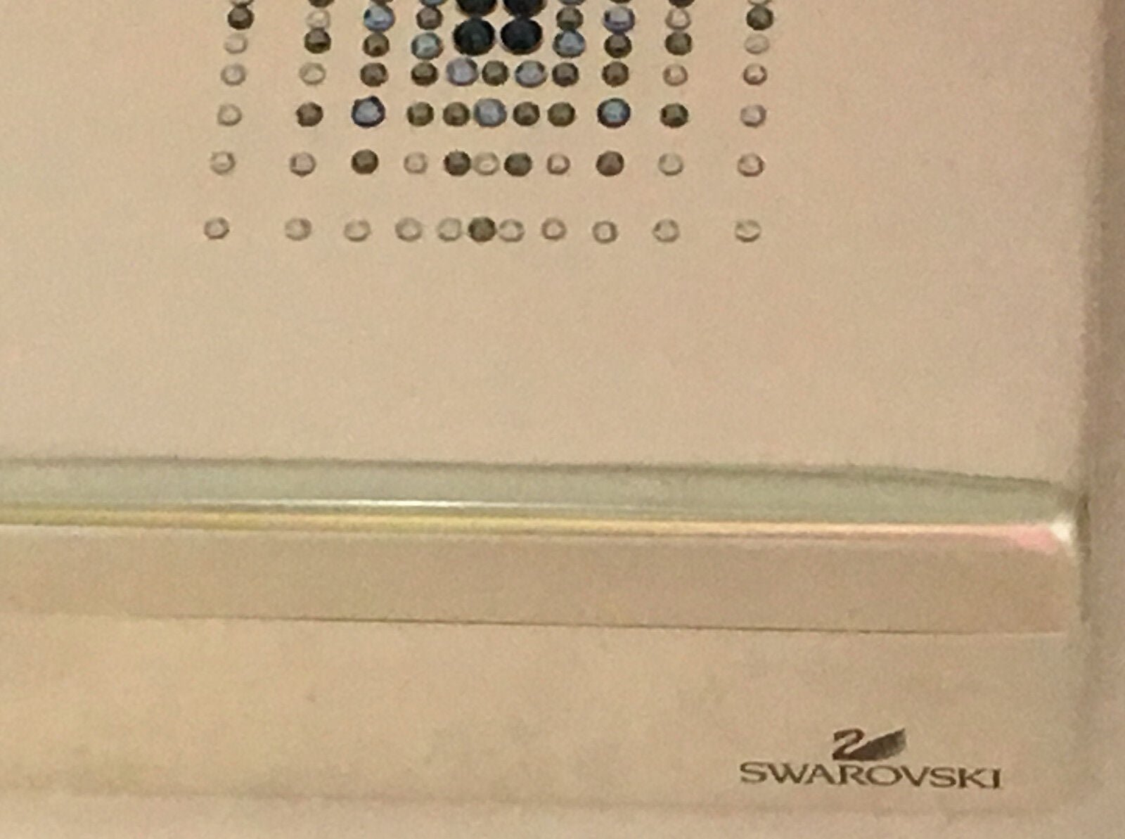 Swarovski Keepsake/Jewelry Box With Blue and Clear Crystals, Felt Lined