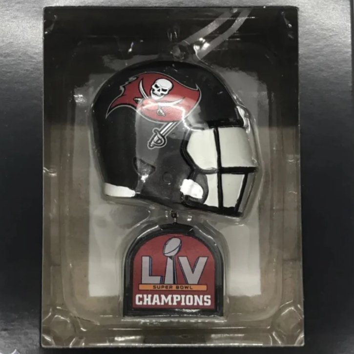 Tampa Bay Buccaneers Super Bowl LV Champs Figural Helmet Ornament