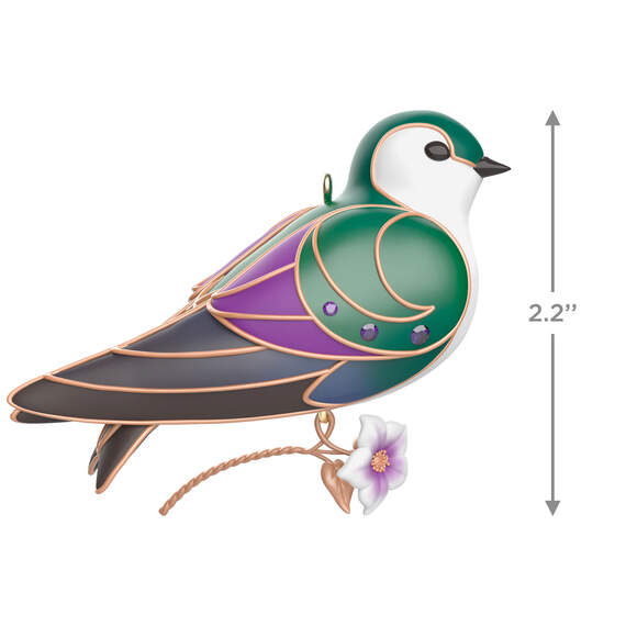 The Beauty of Birds #20 Violet-Green Swallow 2024 Keepsake Ornament