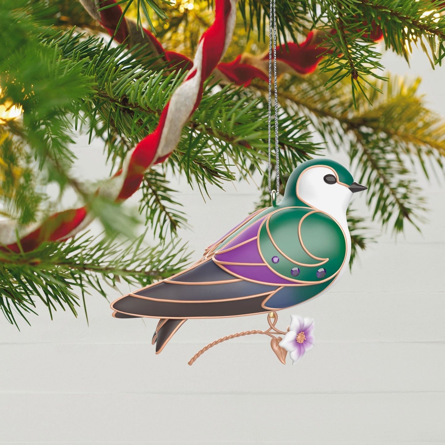 The Beauty of Birds #20 Violet-Green Swallow 2024 Keepsake Ornament