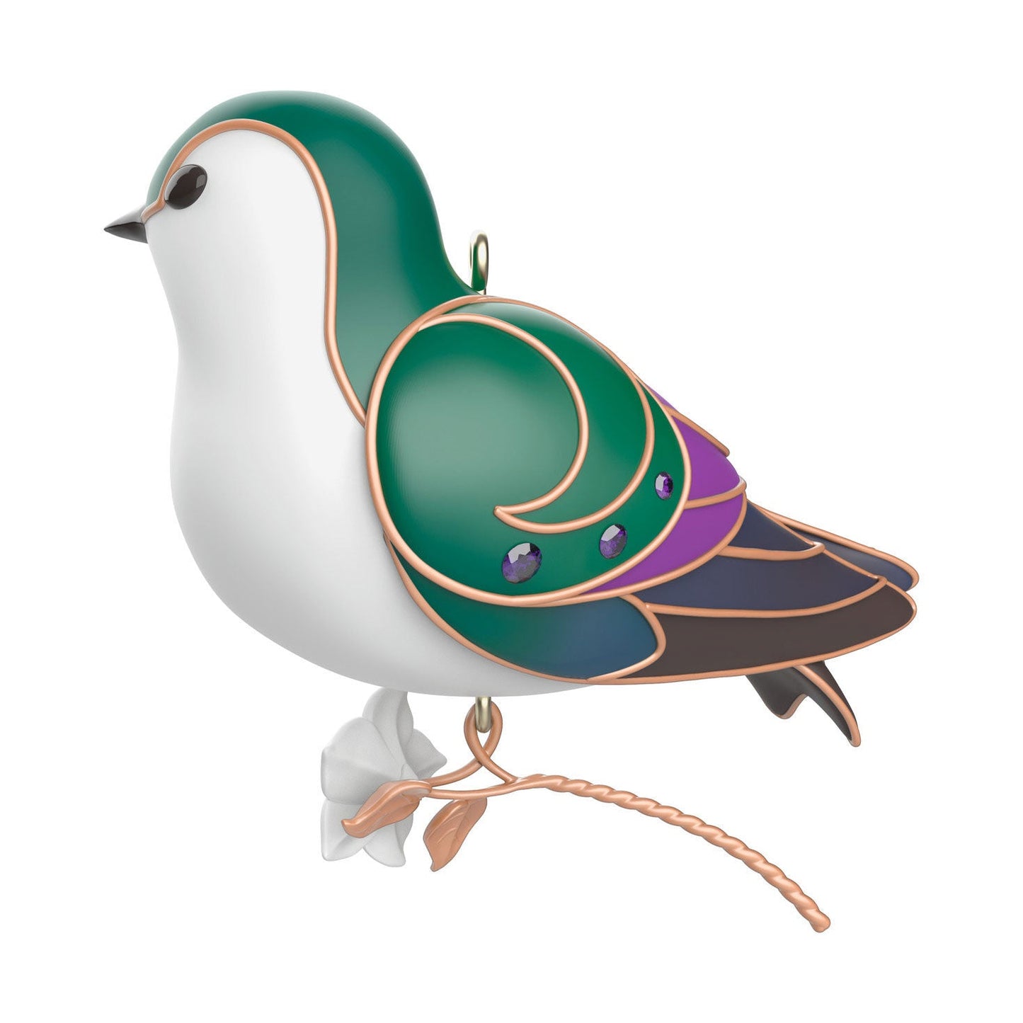 The Beauty of Birds #20 Violet-Green Swallow 2024 Keepsake Ornament