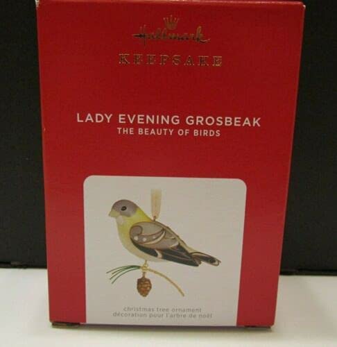 The Beauty of Birds Lady Evening Grosbeak 2021 Ornament