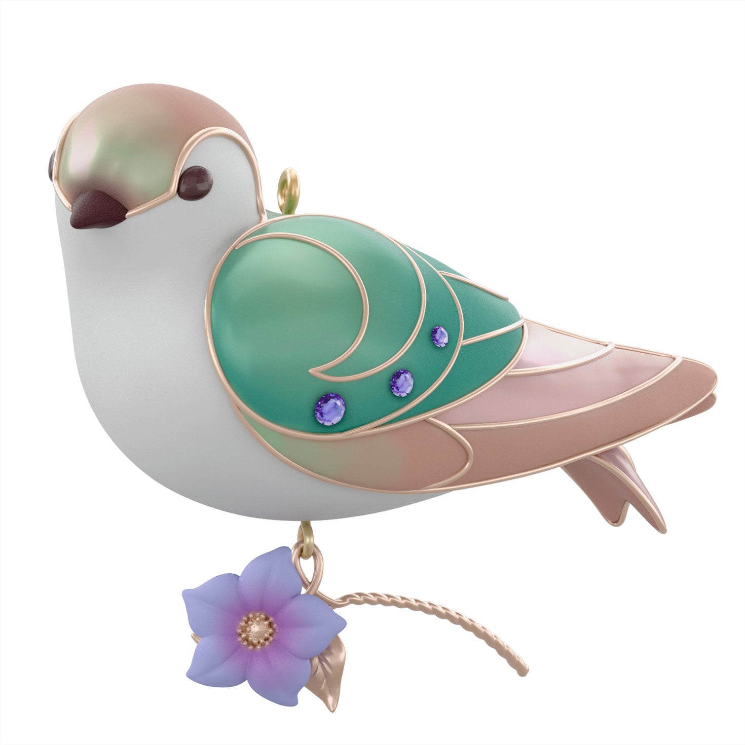 The Beauty of Birds Lady Violet-Green Swallow 2024 Keepsake Ornament