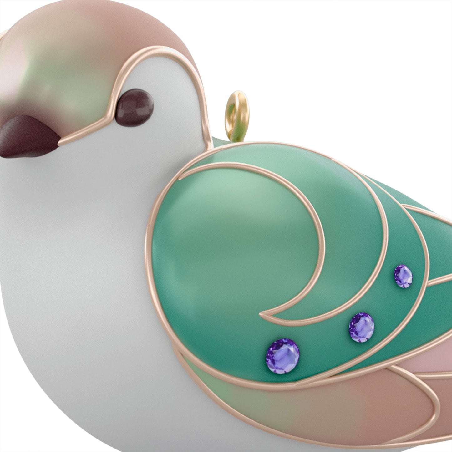 The Beauty of Birds Lady Violet-Green Swallow 2024 Keepsake Ornament